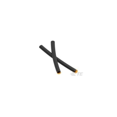 Raychem Heat Shrink Tube, Dual Wall, 2:1 I.D. Shrink Ratio, Black, 2 in 5500696029